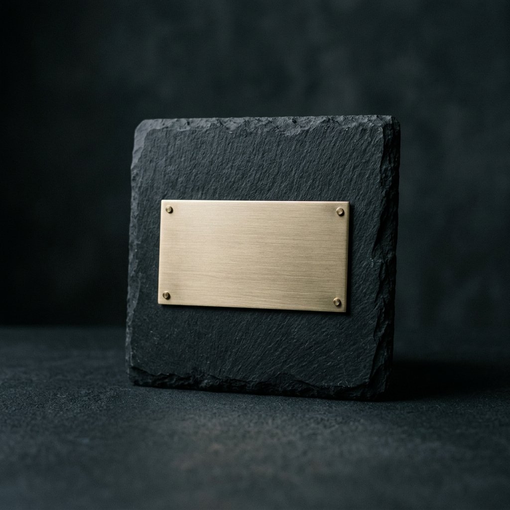 Sample engraved plaque representing spot number 7